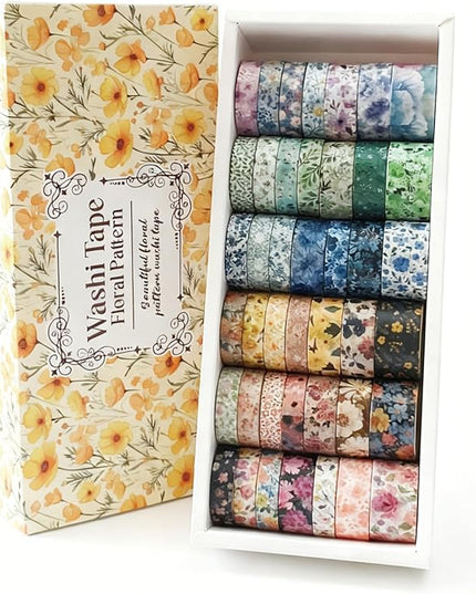 Bomichi Washi Tape, 42 Rolls Aesthetic Colored Decorative Cute Scrapbook Tape for Scrapbooking Supplies Journaling Craft Junk Journal
