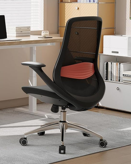 Ergonomic Office Chair, High-Back Mesh Executive Chair with Lumbar Support & 360° Adjustable Arms, Reclining Desk Chair with Tilt Lock for Home Office, Gaming, and Work, 300lb Capacity (Black)