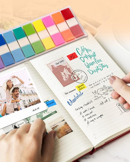 Golcellia 756 Pieces Transparent Sticky Notes Page Markers Book Tabs Page Tabs, Pop Up Index Tabs,Tabs for Annotating Books