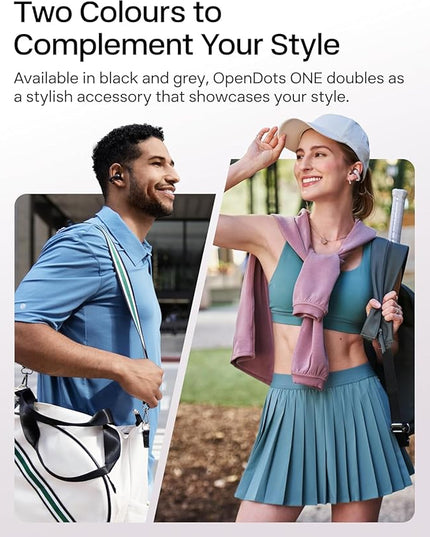 SHOKZ OpenDots ONE-Open-Ear Headphones, Clip-On Earbuds-Wireless Bluetooth Earbuds with Microphone-Secure, Lightweight, Comfort-Premium Dolby Audio-Water Resistant-Fast Charging-Up to 40 hrs Playtime