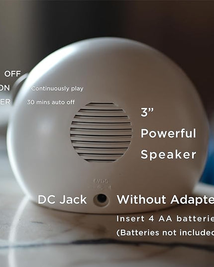 WELLCARE-Naturcare Sound Relaxation, White Noise, 7 Nature Sounds, Sleep Sound Machine, Calm Infants, for Baby, Kids, Adult. Stepless Volume, Timer, Powered by Adapter or Batteries(Both Not Incl.)