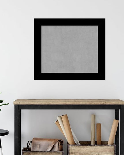 Amanti Art Black Framed Magnetic Board 25x29 Medium Vision Board for use with Magnets, 100% Metal Sheet to Display Items as Office Decor or for Home Organization in mudroom, Kitchen or Kids Room