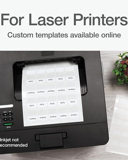 Redi-Tag Products - Redi-Tag - Laser Printable Index Tabs, 1 1/8 in, White, 100/Pack - Sold As 1 Pack - Create permanent professional-quality indexes. - Sturdy plastic self-adhesive tabs attach to any page. - Templates compatible with Windows version o...