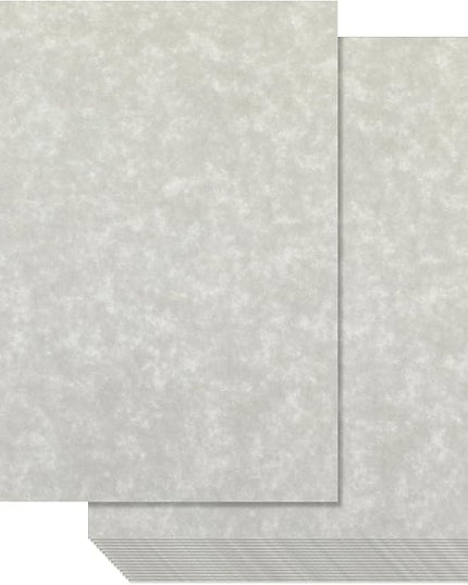 Epakh 200 Pcs Old Age Parchment Paper 8.5 x 11 Inch Standard Letter Vintage Colored Old Parchment Semblance Double Side Printing Paper (Dove Gray)