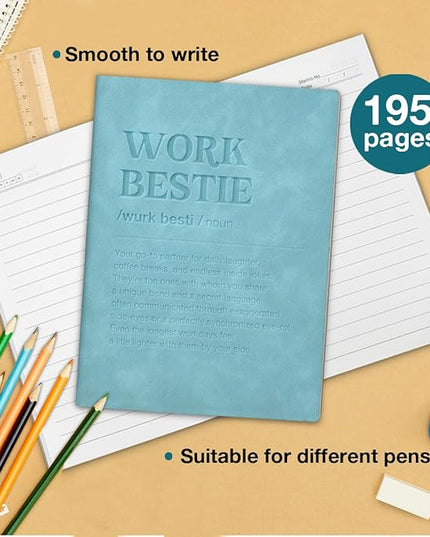 Work Bestie Journal Notebook, Gifts for Coworker Friendship Women Farewell Retirement Going Away