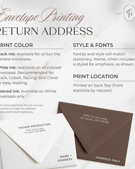 Curio Press Personalized Stationery for Women & Men - A2 Business Flat Thank You Cards with Custom Notecards, Personalized Note Cards with Envelopes and Name, Custom Stationery - Your Logo Flat