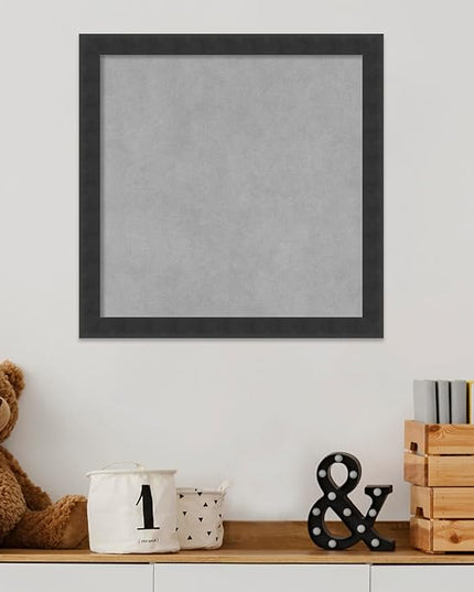 Amanti Art Black Framed Magnetic Board 18x18 Small Vision Board for use with Magnets, 100% Metal Sheet to Display Items as Office Decor or for Home Organization in mudroom, Kitchen or Kids Room