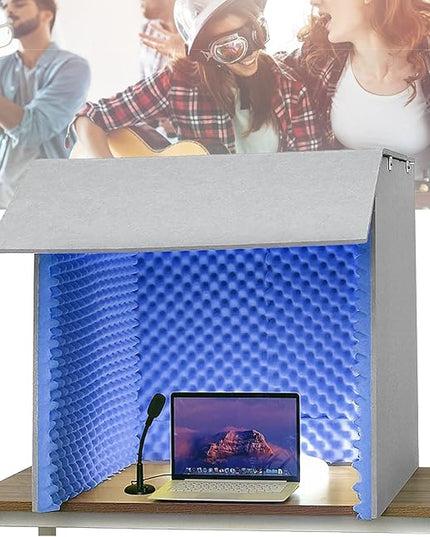 Portable Sound Recording Vocal Booth Box,Desktop Soundproof Cover,Isolation Booth,Sound Absorbing Shield,sound Proof Foam Panels To Filter Vocal,studio Booth,isolation Booth,portable Recording Studio