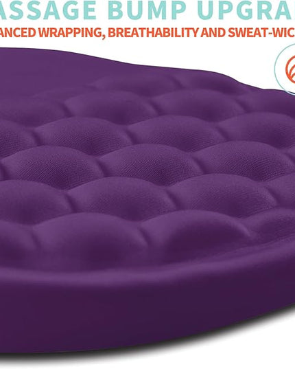 Ergonomic Mouse Pad Wrist Support with Memory Foam Massage Bulge, Carpal Tunnel Pain Relief Mousepad Wrist Rest for Mouse(12x8 inch, Deep Purple)