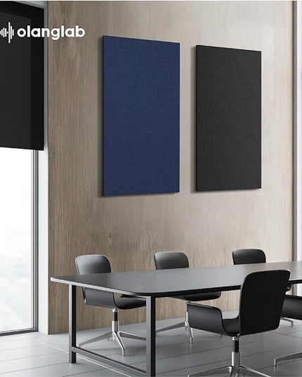 Olanglab Acoustic Panels 2 Pack, 48''x24'' Large Sound Panels, Fabric Wrapped Sound Proof Foam Panels for Walls, Sound Absorbing Panels for Recording Studio Acoustical Treatments (Navy)