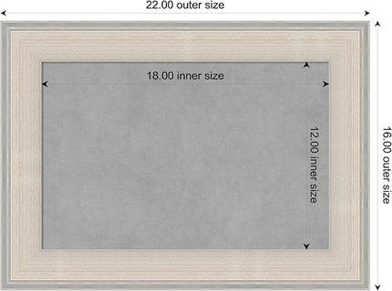 Amanti Art White Framed Magnetic Board 16x22 Small Vision Board for use with Magnets, 100% Metal Sheet to Display Items as Office Decor or for Home Organization in mudroom, Kitchen or Kids Room