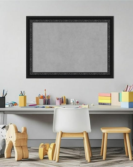Amanti Art Black Framed Magnetic Board 20x28 Medium Vision Board for use with Magnets, 100% Metal Sheet to Display Items as Office Decor or for Home Organization in mudroom, Kitchen or Kids Room