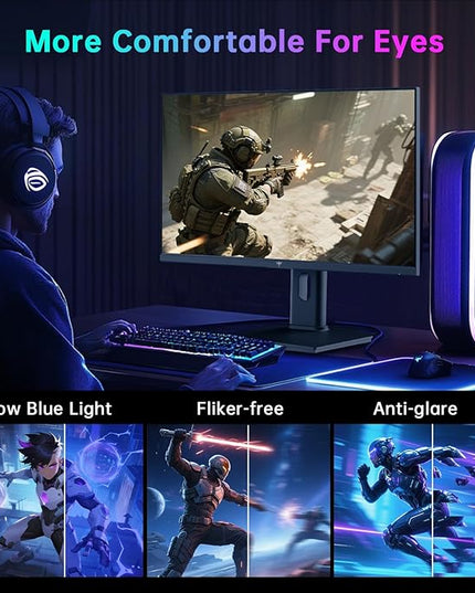 KTC 24.5 Inch 300Hz Gaming Monitor, FHD 1080P 240Hz Fast IPS Monitor, HDR, FreeSync, DisplayPort x1 HDMI x2, 119% sRGB, Height/Pivot/Tilt Adjustment, VESA Support, H25Y7