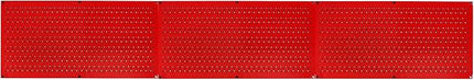 Wall Control Pegboard Value Pack - (3) Pack of Wall Control 16-Inch Tall x 32-Inch Wide Horizontal Red Metal Wallboards for Home & Garage Tool Storage Organization (Red Pegboard)
