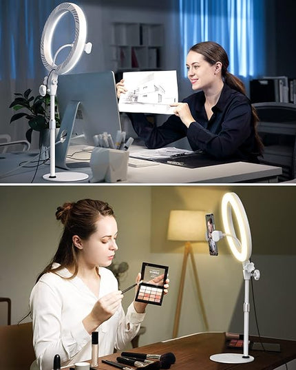 Ring Light with Stand, Zoom Lighting for Computer Video Conference, Video Calls, Home Office, Lighting for Video Recording