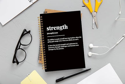 Inspirational Spiral Notebook,Inspirational Journal,Inspirational Journal for Women Men Writing,Grit Spiral Notebook 8.3×5.5 Inch