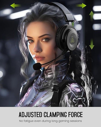 EKSA E900 Headset with Microphone for PC, PS4,PS5, Xbox - Detachable Noise Canceling Mic, 3D Surround Sound, Wired Headphone for Gaming, Computer, Laptop, 3.5MM Jack