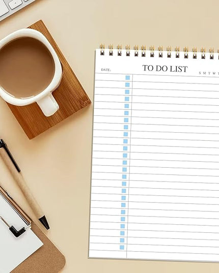 To Do List Notepad 3 Pack, Undated Daily Planner Notepad With To Do List Notebook Checklist Planner Spiral Waterproof Notepad for Office Supplies, School Planner, 52 Sheets/Pack, 5.5"*8.3" A5 Size