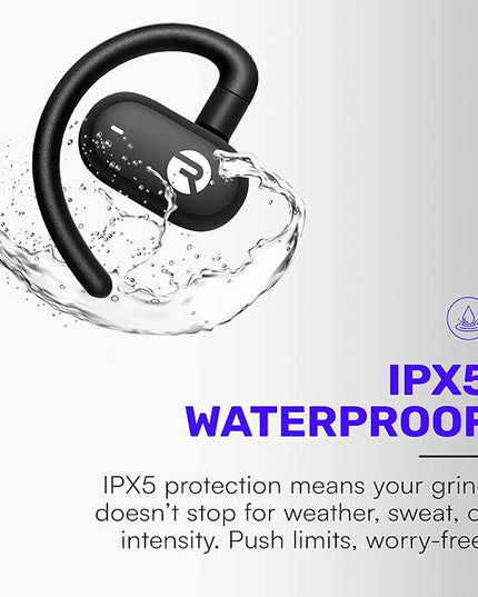 Raycon Fitness Open Earbuds – True Wireless Open Ear Bluetooth Headphones, Hook Design, IPX5 Water Resistant, 40 Hours of Battery Life (Blue)