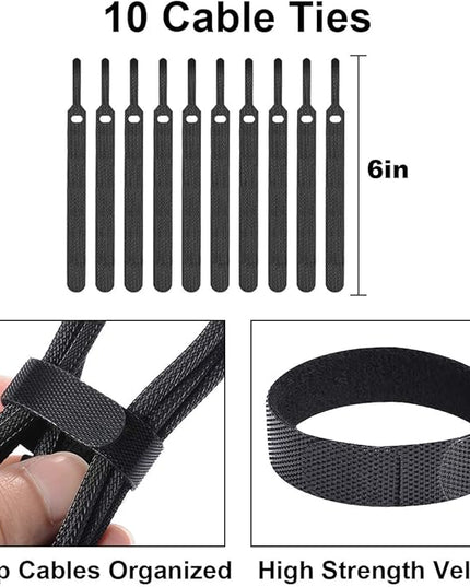 DUNCHATY 3 Pack Cable Organizer Box with Large, Medium, Small Cord Hider Box Safe ABS Material for Cover and Hide TV Wires, Computer, Router, USB Hub and Under Desk Power Strip&Cords