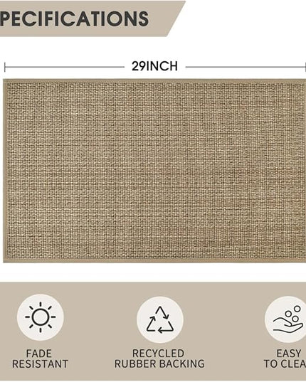 Artoid Mode Washable Non Slip Rubber Backing Kitchen Rugs Doormat, Absorbent Kitchen Floor Mats Front of Sink Kitchen Mats for Floor Home Decor 17x29 Inch