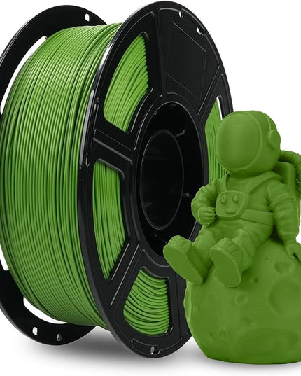 FLASHFORGE PLA Filament 1.75mm +/- 0.02mm, Matte Green 3D Printer Filament 1kg (2.2lbs) Spool, Excellent Printing Performance, Easy to Use for Most FDM 3D Printers