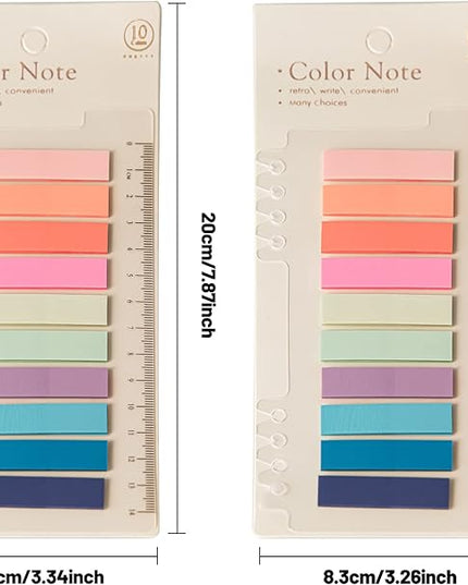 Golcellia Sticky Tabs, 70 Colors, 1400 Pieces, Repositionable Labels, Index Tabs