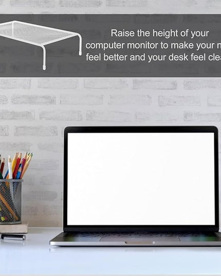 SMASOLO Monitor Stand Riser and Laptop Stand Riser for Desk Single Layer Computer Monitor Shelf with Desktop Storage for Office and Home Use