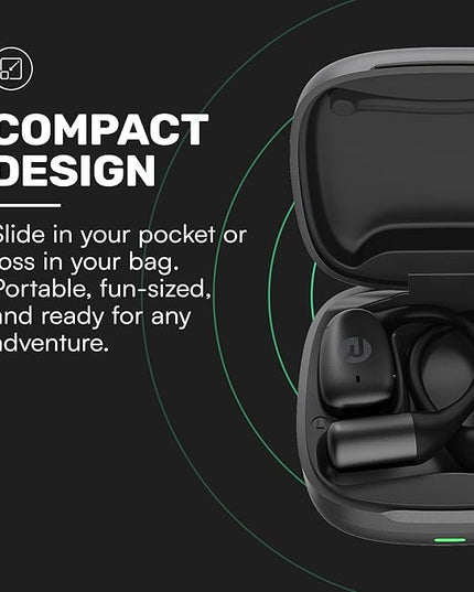 Raycon Essential Open Earbuds – True Wireless Open Ear Bluetooth 6.0 Headphones, Ultra-Lightweight, Comfort Hook Design, IPX4 Water Resistant, 36 Hours of Battery Life (Black)