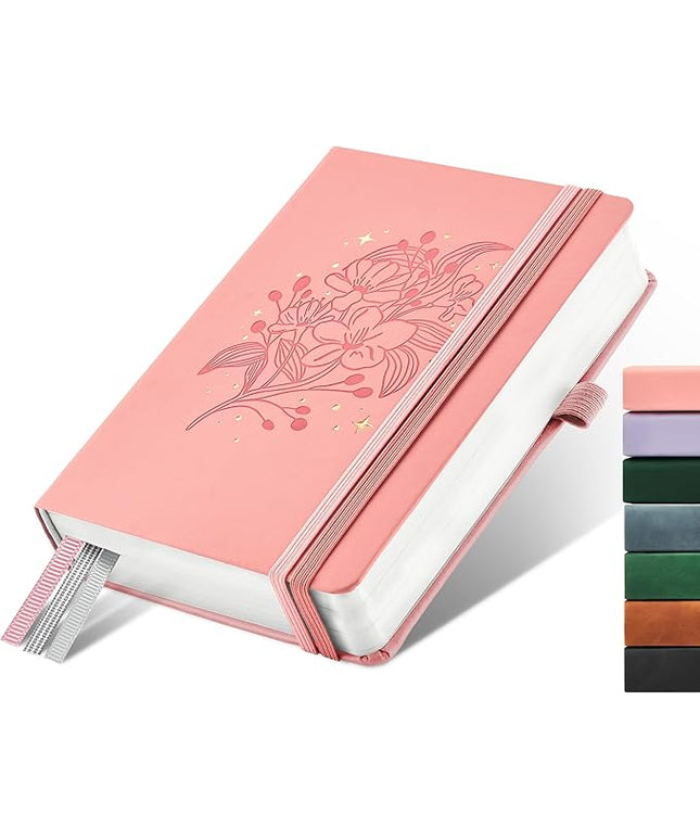 &And Per Se Lined Journal Notebook for Women&Men with Pattern, 365 Pages, 5.7'' x 8'' 100GSM Thick Paper, A5 Journals for Writing(Blush)
