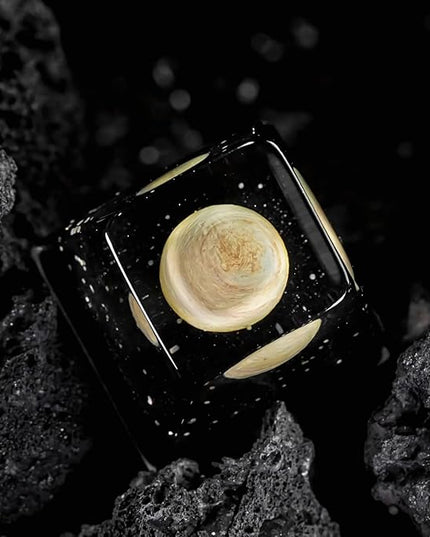 Jupiter Planet Artisan Keycap R1 SA Profile Custom Solar System Planets Keycaps 1U ESC Handmade Resin Gaming Galaxy Key Cap Cherry MX Switch Compatible Mechanical Keyboard Space Lover Gift