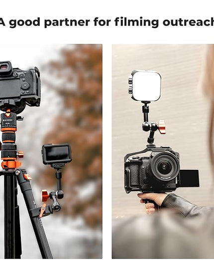 K&F CONCEPT 6" Magic Arm Kit 1/4" Screw 360°Ballhead Articulating Mini Arm Mount for Monitor, LED Light, Webcam