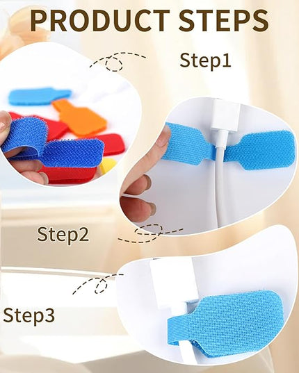 32 Pcs Cable Labels, Write On Cord Labels Tags for Electronics, Wire Markers Electrical, Reusable Large Size Plastic Label for Charging Cords Management and Identification