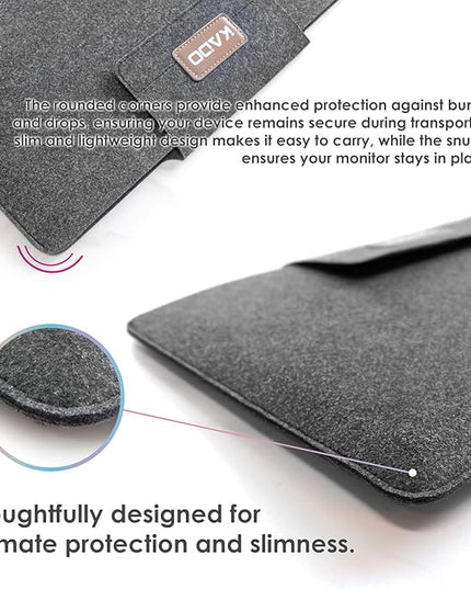 Kado 15.6 Inch Portable Monitor Case Sleeve Bag Made for Sceptre Kado MNN KYY InnoView Yxk ForHelp AYY VisionOwl Yodoit Uperfect ViewSonic ASUS Dell Lenovo 15.6" Portable Display Monitors 15.55"x9.25"