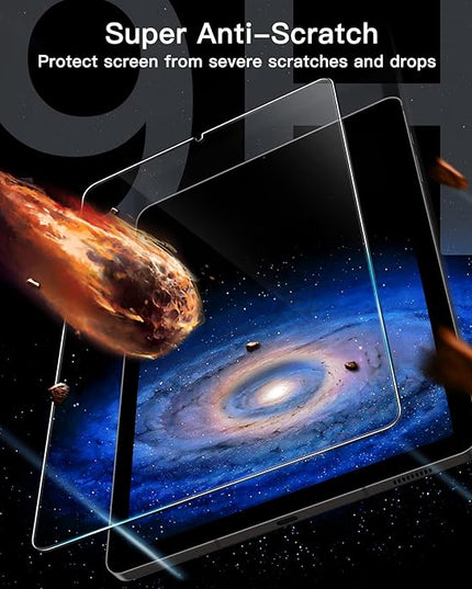 JETech Screen Protector for Samsung Galaxy Tab S6 Lite (10.4 Inch, 2024/2022/2020 Model) with Easy Installation Frame, 9H Tempered Glass Film, HD Clear, 2-Pack