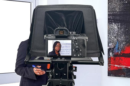 Glide Gear TMP 750 Teleprompter – All Camera & Smartphones, Tablets – 17" Glass, Hard Case, No Assembly