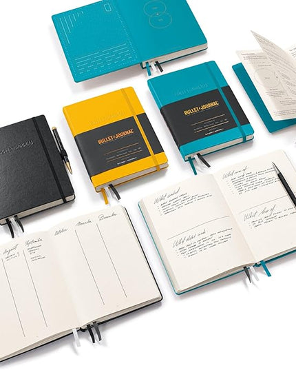 LEUCHTTURM1917 368952 Bullet Journal Edition 2 Green23, Medium A5, Hardcover, 206 Numbered Pages,Dotted