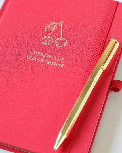 Graphique Bee Lined Journal Plus Pen Luxe Collection, Hardcover Diary Notebook for Writing, Gold Foil Embossing, 160 Pages, 6” x 8”