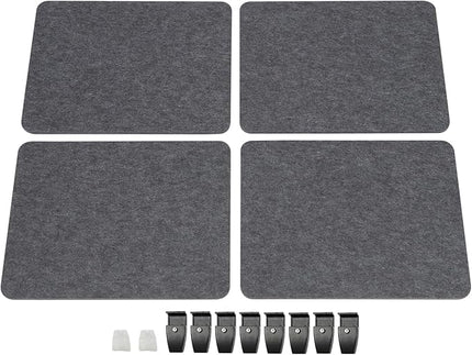 4 Pack Acoustic Desk Divider 21 x 16 Inch No Drilling Clamp-On Privacy Shields Panel Freestanding Desk Divider Desktop Sound Proof Dividers for Office Libraries School Student Desks