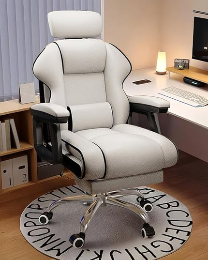 Executive Office Chair Reclining with Footrest Ergonomic Computer Desk with Lumbar Support Big and Tall Home High Back Gaming Chair for Office Home Study