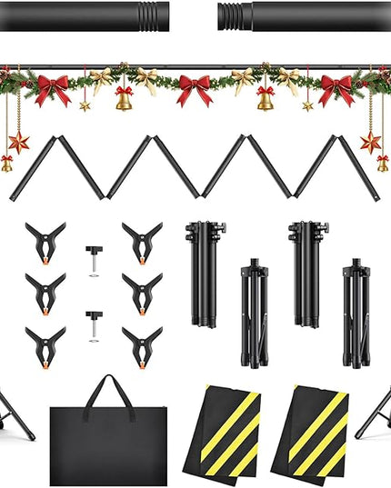 Backdrop Stand 10x7.5ft(WxH), Heavy Duty Adjustable Photo Back Drop Stand kit, Suitable for Party, Photography, Weddings