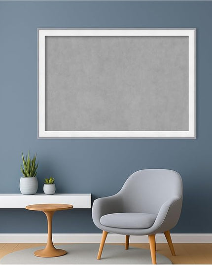 Amanti Art White Framed Magnetic Board 27x39 Large Vision Board for use with Magnets, 100% Metal Sheet to Display Items as Office Decor or for Home Organization in mudroom, Kitchen or Kids Room