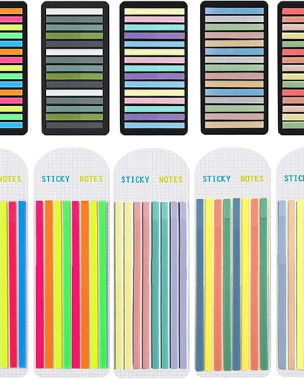 Potanro Sticky Tabs 2300 Pcs Translucent 10 Sheets Highlighter Book Tape Long Highlighting Sticky Tabs for Annotating Books, Aesthetic Office Suppliesbook for Annotating Books