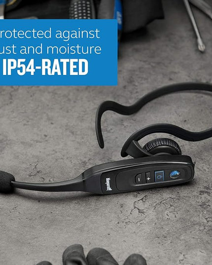 BlueParrott C400-XT Mono Bluetooth Wireless Headphones 96% Noise Canceling Trucker Headset with Mic, Convertible Over Head to Behind Neck Style with 300 ft. Wireless Range, 24 hrs. Talk Time, Black