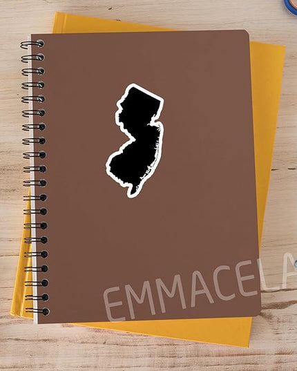 (3PCS) New Jersey State Map Stickers, US State Stickers - Waterproof Vinyl Decals for Tumblers, Water Bottles, Laptops, Books, Scrapbooks, Great for New Jersey Lovers 3 x 1.7 Inch