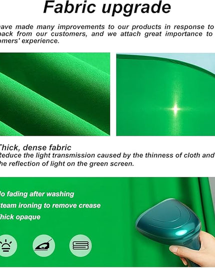 Portable Green Screen Chair, 59 in Greenscreen Backdrop with Stand Double Sided Foldable Green Background, Chroma Key, for Video Chats and Meetings, Photography, Photo Zoom, Streaming Games