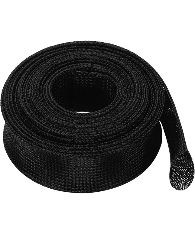 uxcell Expandable Sleeving, 2-inch 25ft Cable Sleeve, Black
