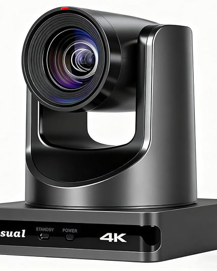 Prisual 4K HDMI/IP/USB PTZ Camera 20X, Advanced PTZ Auto Tracking Camera, 1/1.8”4K UHD 30P with Built-in Tally Light for Church Conference Events, PoE, PT20X-4K (NDI upgradable)