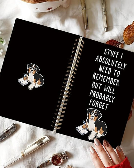 LIANGW Funny Australian Shepherd Dog Gifts Spiral Notebook Journal, Pet Dog Mom Lovers Owner Gifts Journal for Writing, Bernese Mountain Dog Gift for Women, Dog Office Stuff Supplies, 5.5x8.3 Inch