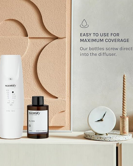 Scentify Bliss Aroma Oil Refill Scent for Oil Diffusers - Eucalyptus, Bergamot, Tea & Powdery Scents - Luxurious Relaxing Aromatherapy Diffuser Fragrance 470ml, 16 oz